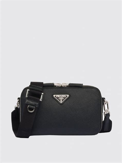 Prada Borsa a Tracolla Con Placca Logo Triangle 